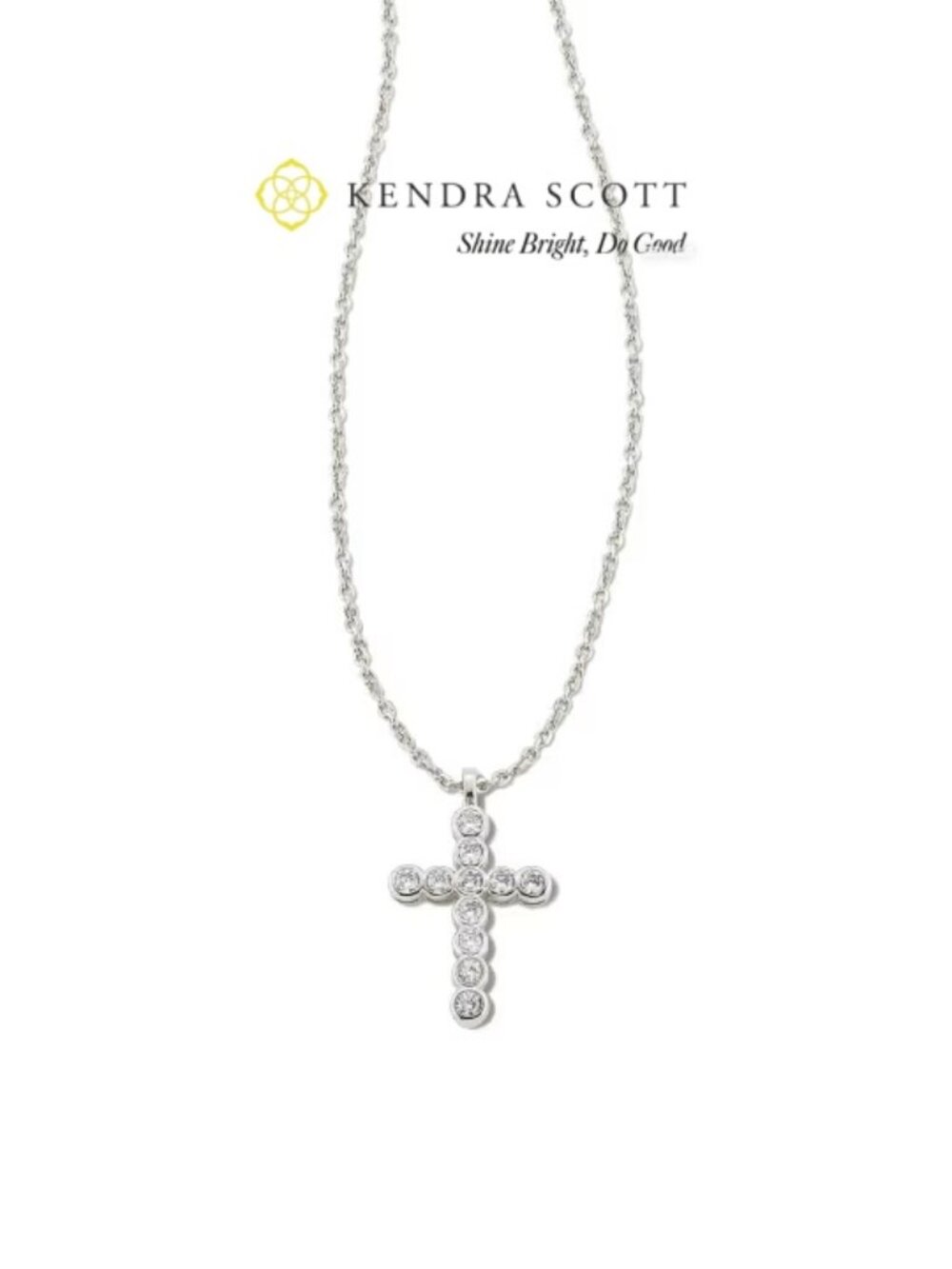 Kendra Scott Cross Silver Pendant Necklace